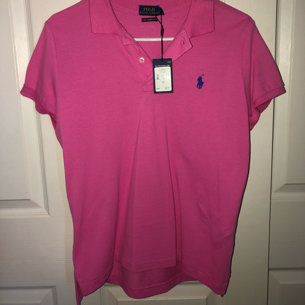 Woman’s Pink Skinny Polo by Ralph Lauren